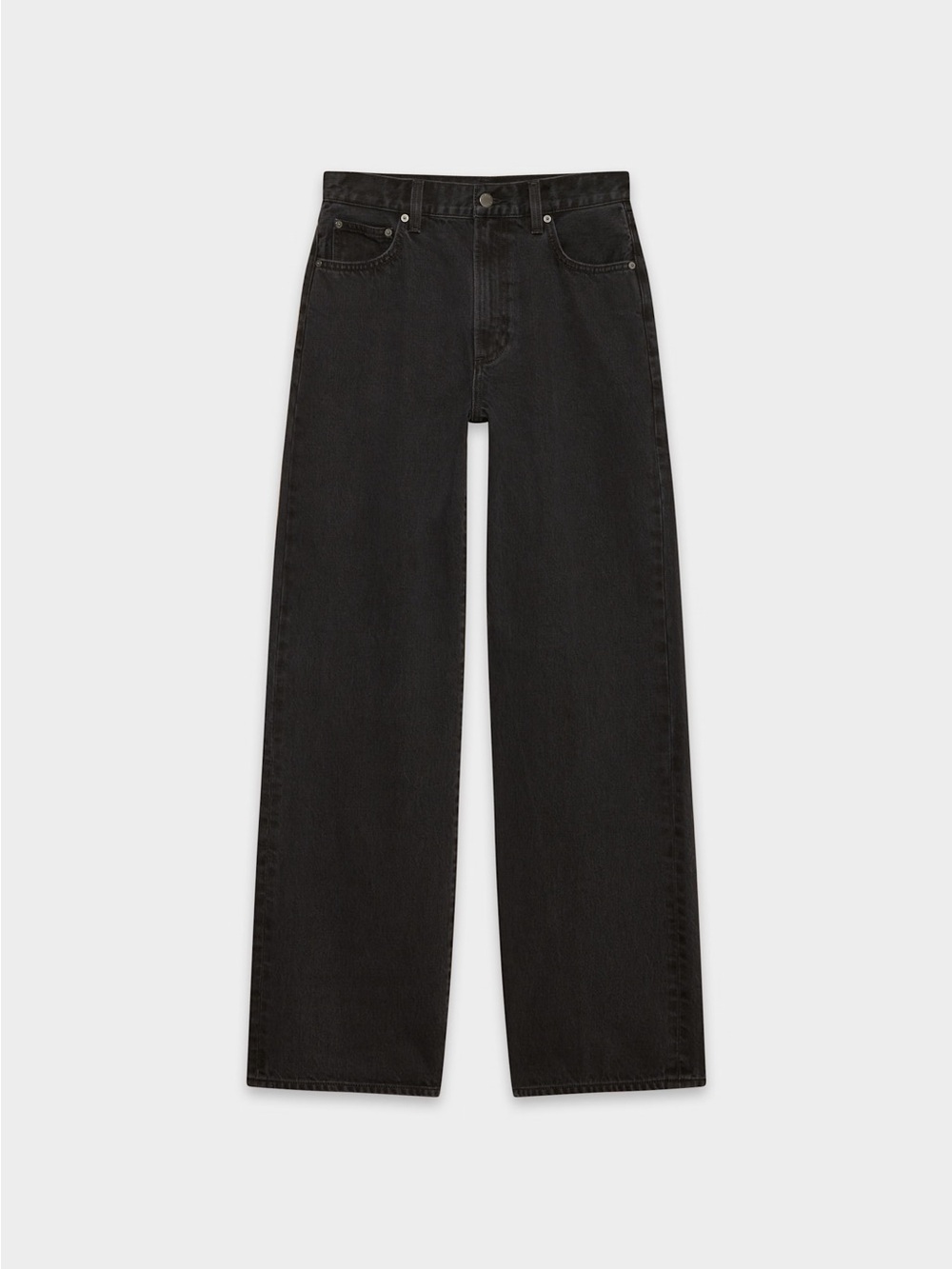 ARITZIA Denim Forum Farrah High Rise Wide Leg Jeans Black Eyeliner 28